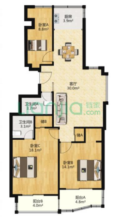 111平户型图