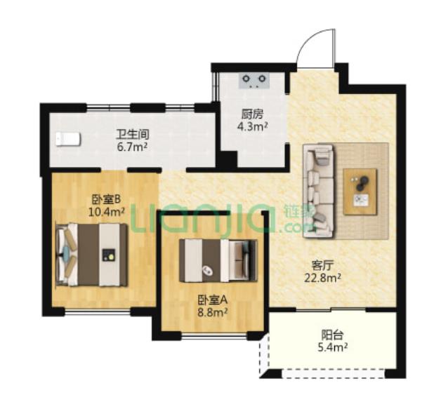 82平户型图