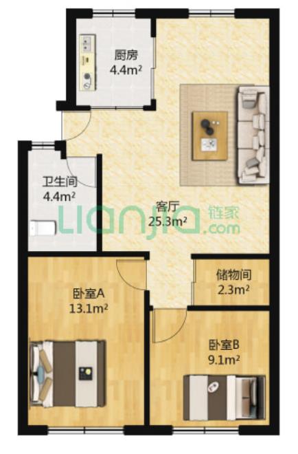 76平户型图