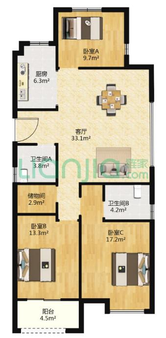 127平户型图