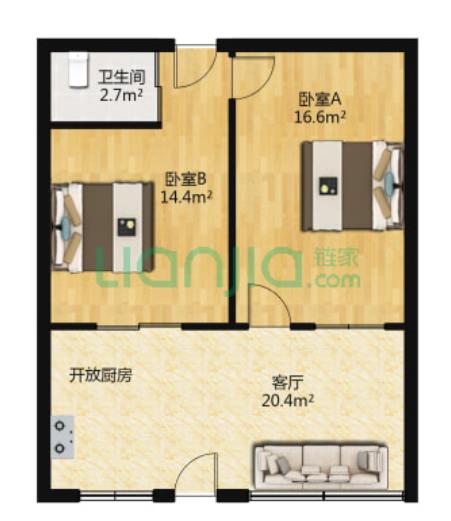 39平户型图