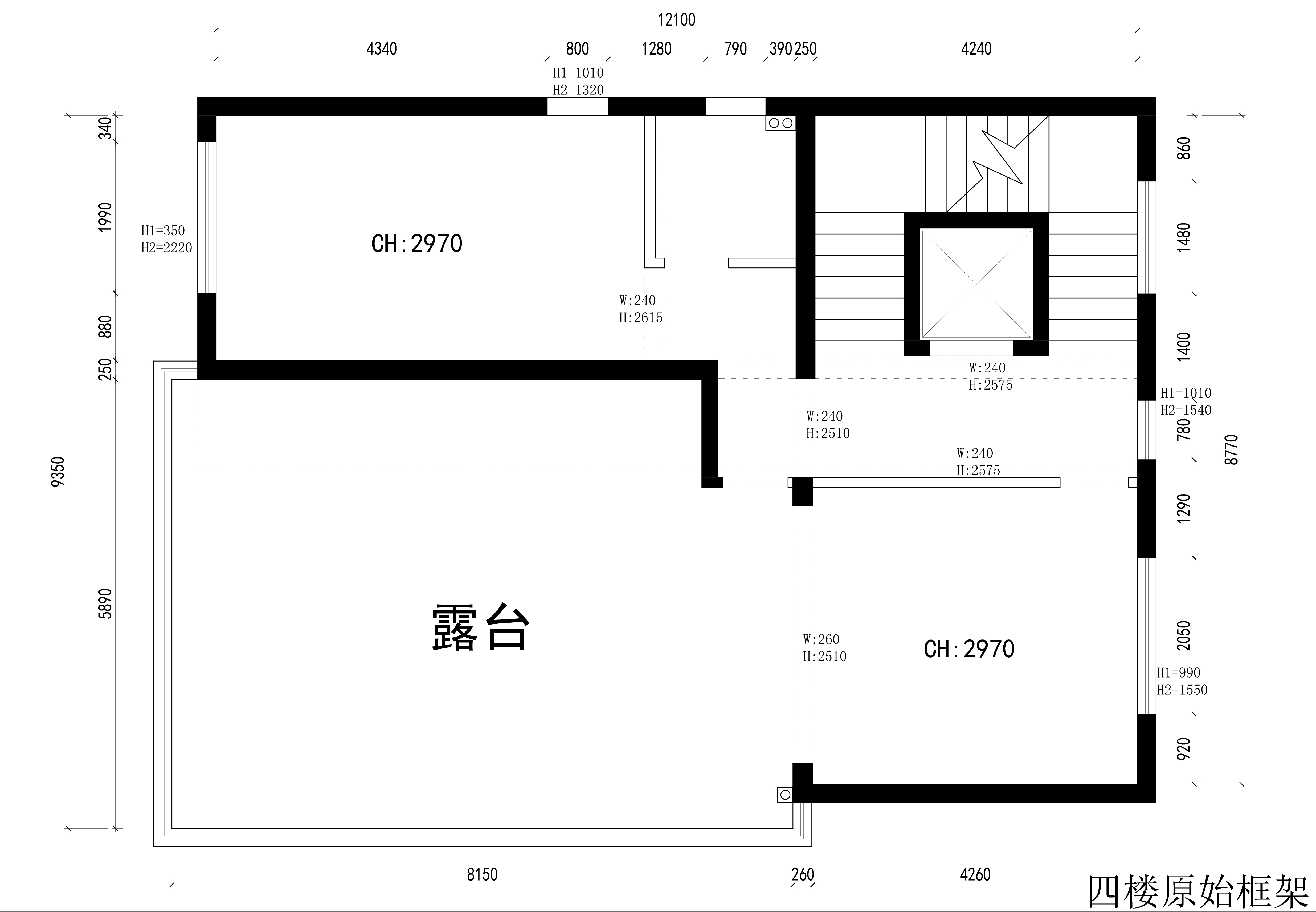 四楼原始框架图