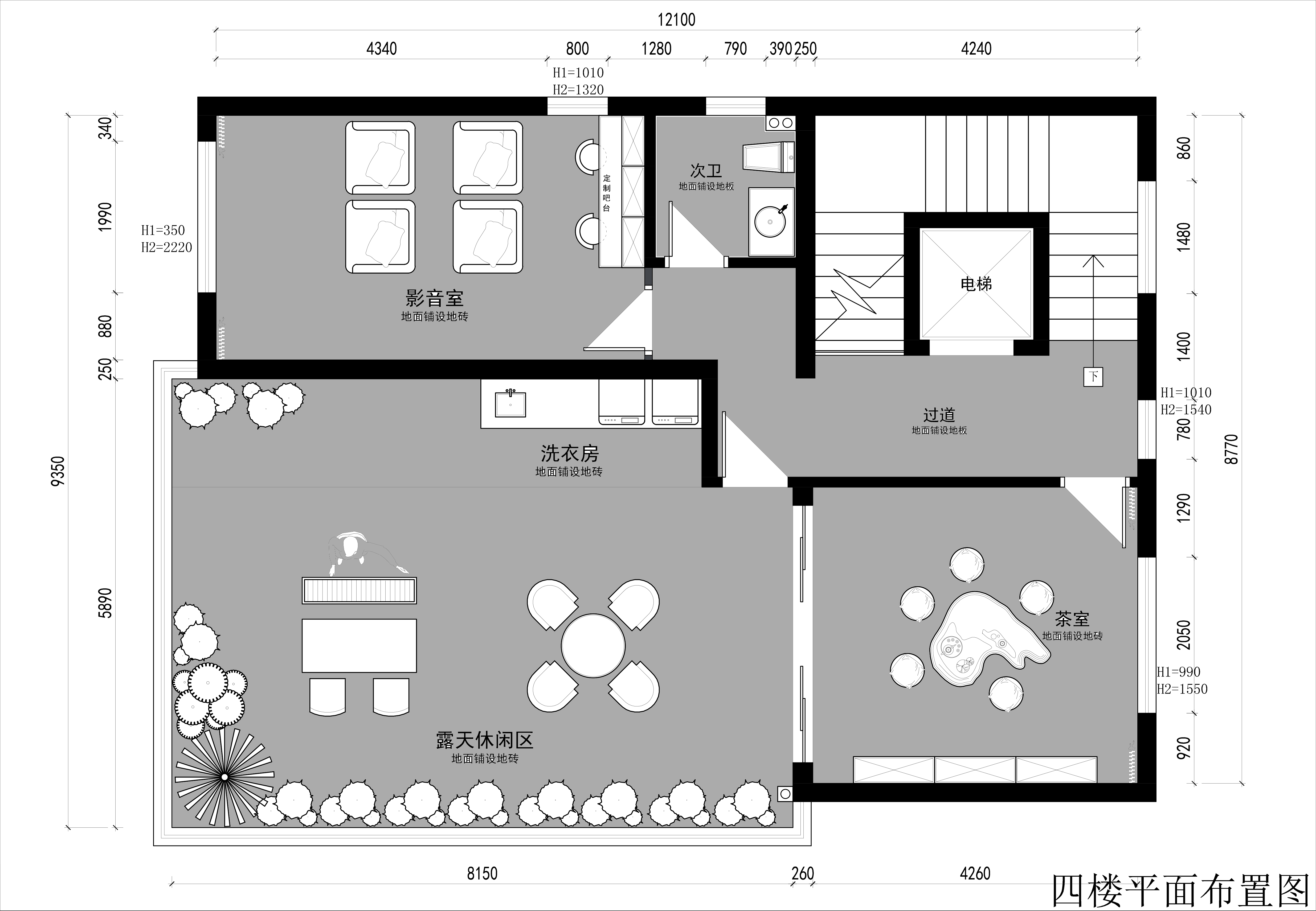 方案1：四楼平面布置图