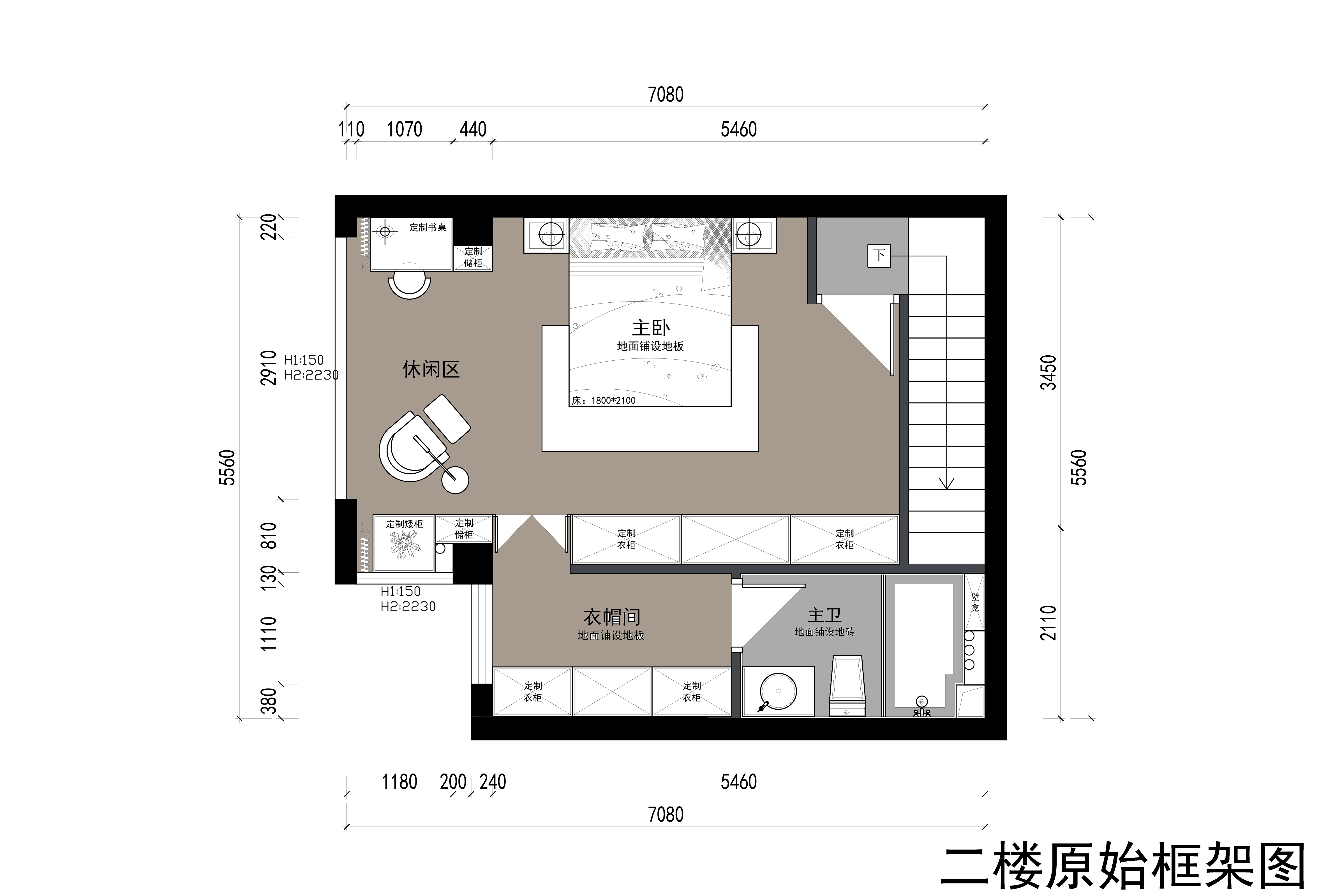 方案二：二楼平面布置图
